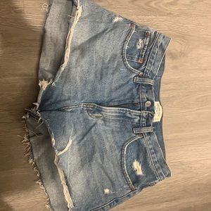 AF Curve Love Distressed Denim Shorts